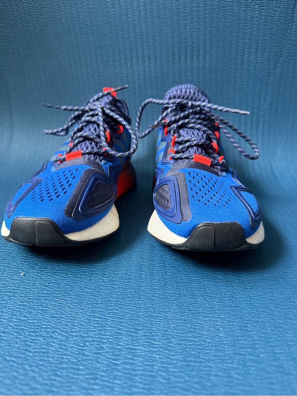 Adidas Zx 2k Boost Legacy Blue Tech Athletic Sneakers View 2